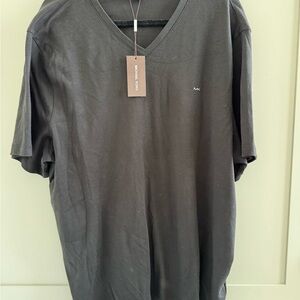 Michael Kors Charcoal V-Neck Men's Tee, XXL